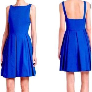 Polo Ralph Lauren NWT Womens Pleated Blue Dress Size 14 Polyester Sleeveless Tex